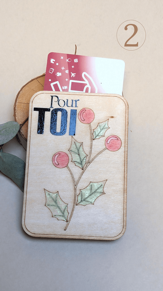 Support de carte cadeau (5 versions différentes)