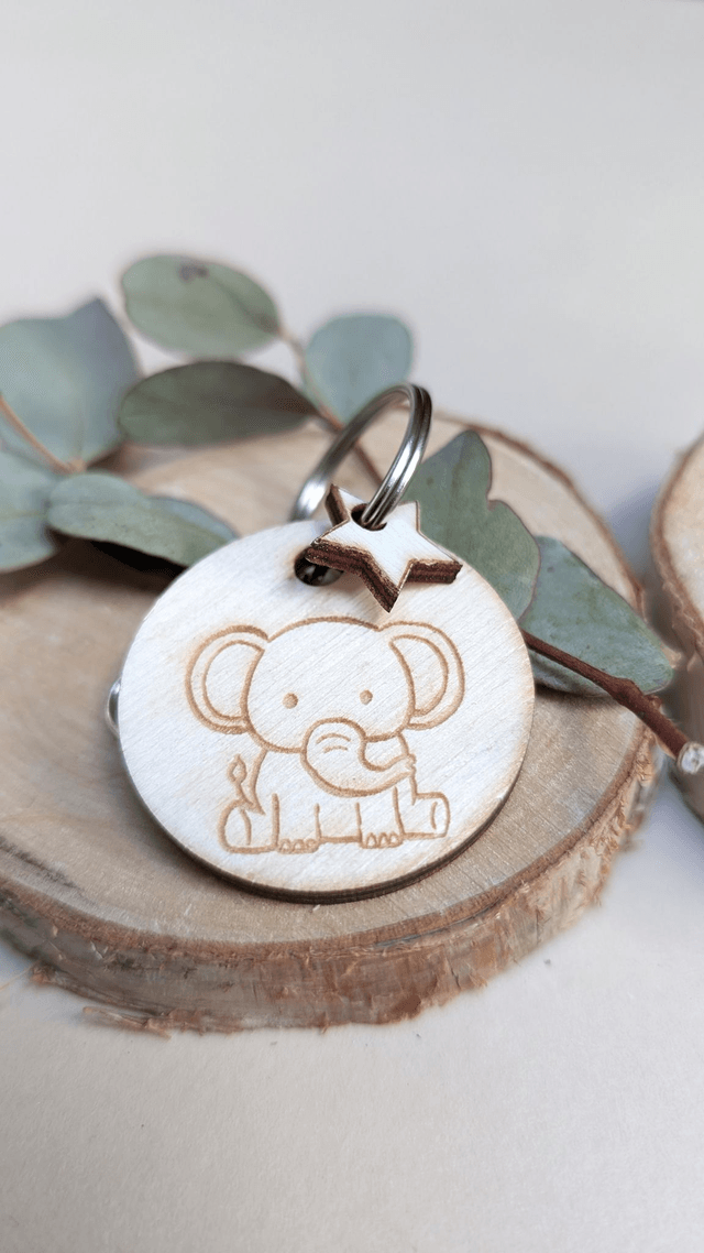 Porte-clés Personnalisable en bois (4 modèles différents)