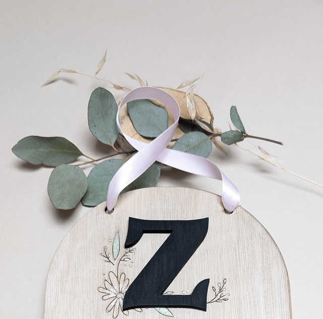 Plaque de naissance- Initiale à personnalisée